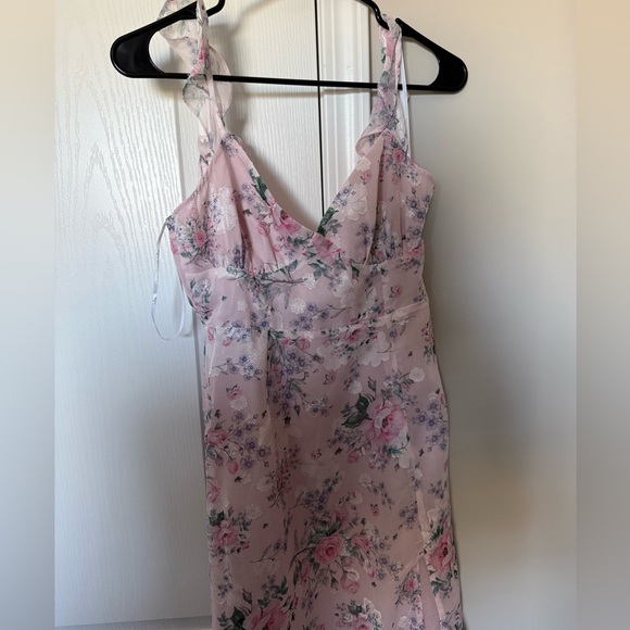 Lulus Dresses & Skirts - Lulu's Blush Pink Satin Maxi Slip Dress